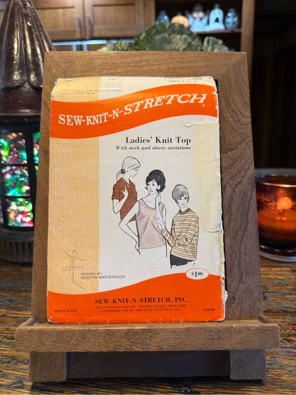 Ladies' Knit Top Sewing Groovy Hippy Vintage  Pattern Stretch 8 10 12